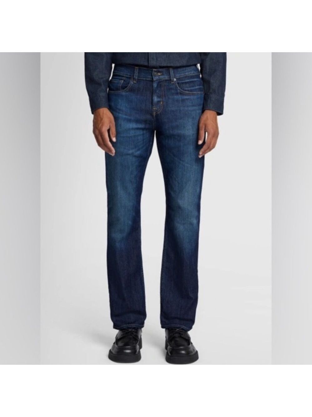 7 For All Mankind Adrien  Dark Blue Straight Leg Jeans Size 28 fit 30